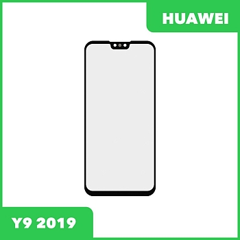 Стекло + OCA пленка для переклейки Huawei Y9 (2019) (JKM-LX1), черный