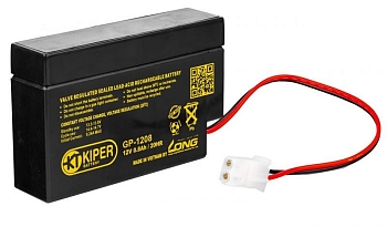Аккумуляторная батарея Kiper GP-1208, 12В, 0.8Ач